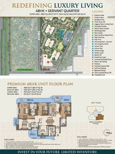 Eldeco 7 Peaks 4 BR Plus Servant Floor Plan