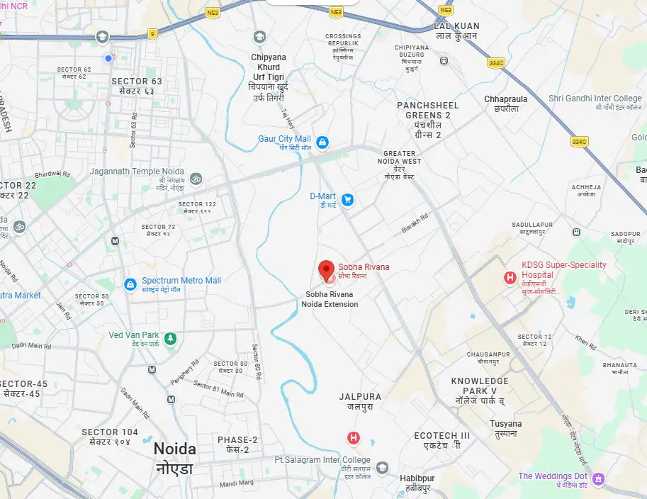 SOBHA Rivana location map or neighbourhood visual